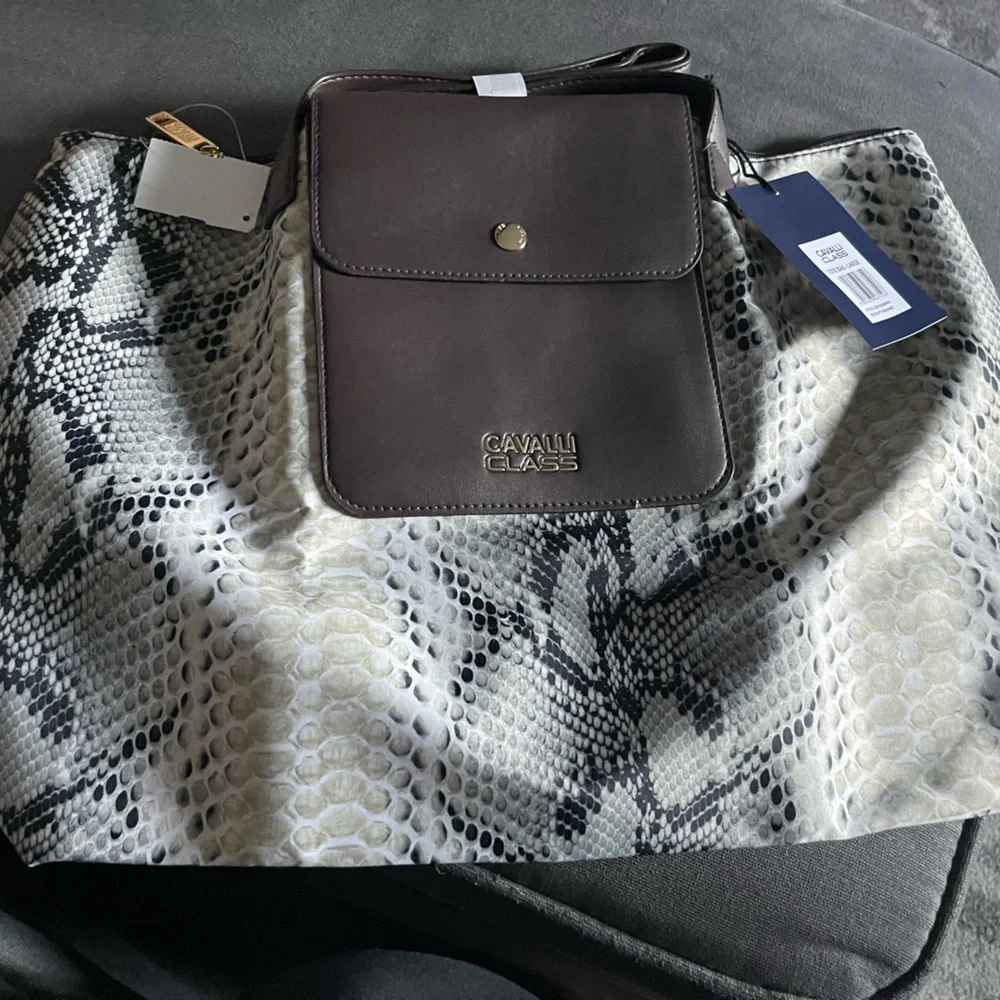 Cavalli Class Large Nylon Tote In Python - Picture 5 of 8